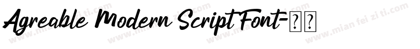 Agreable Modern Script Font字体转换